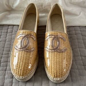Chanel PVC raffia espadrilles 41